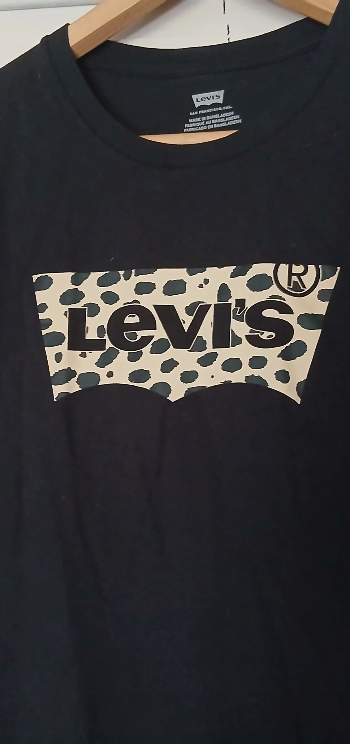 Camiseta negra Levi's - Logo de leopardo - Talla S – photo 5